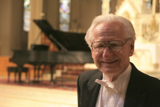 Vladimir Pleshakov poses after the Aoede Consort concert