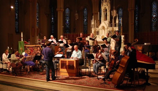 Aoede Consort Lully rehearsal